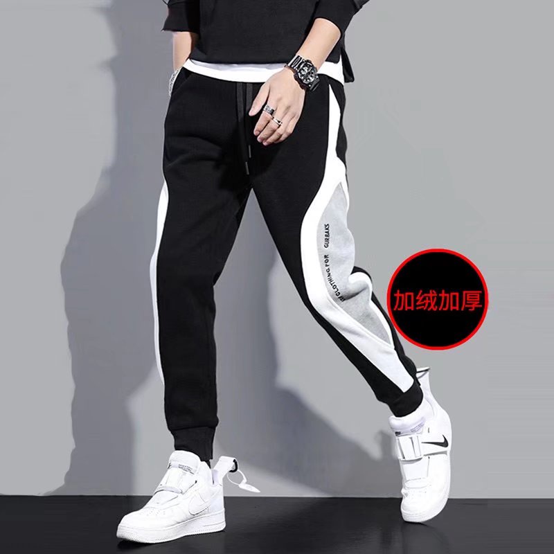 Fleece-Fleece Casual Pants Men M-5XL Autumn Winter Fleece-Fleece-Fleece-Fleece-Fle