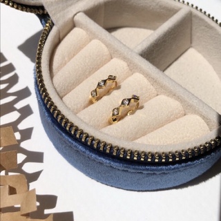 favr.co — Zigzag (brass+18k gold) ต่างหูห่วงแบบติดหู