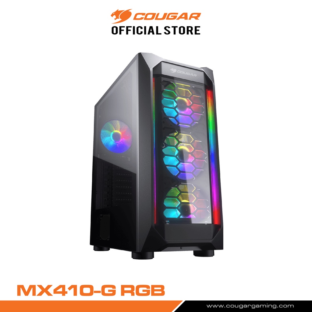 COUGAR MX410-G RGB : ATX Case เคสคอมพิวเตอร์ รับประกัน 1 ปี
