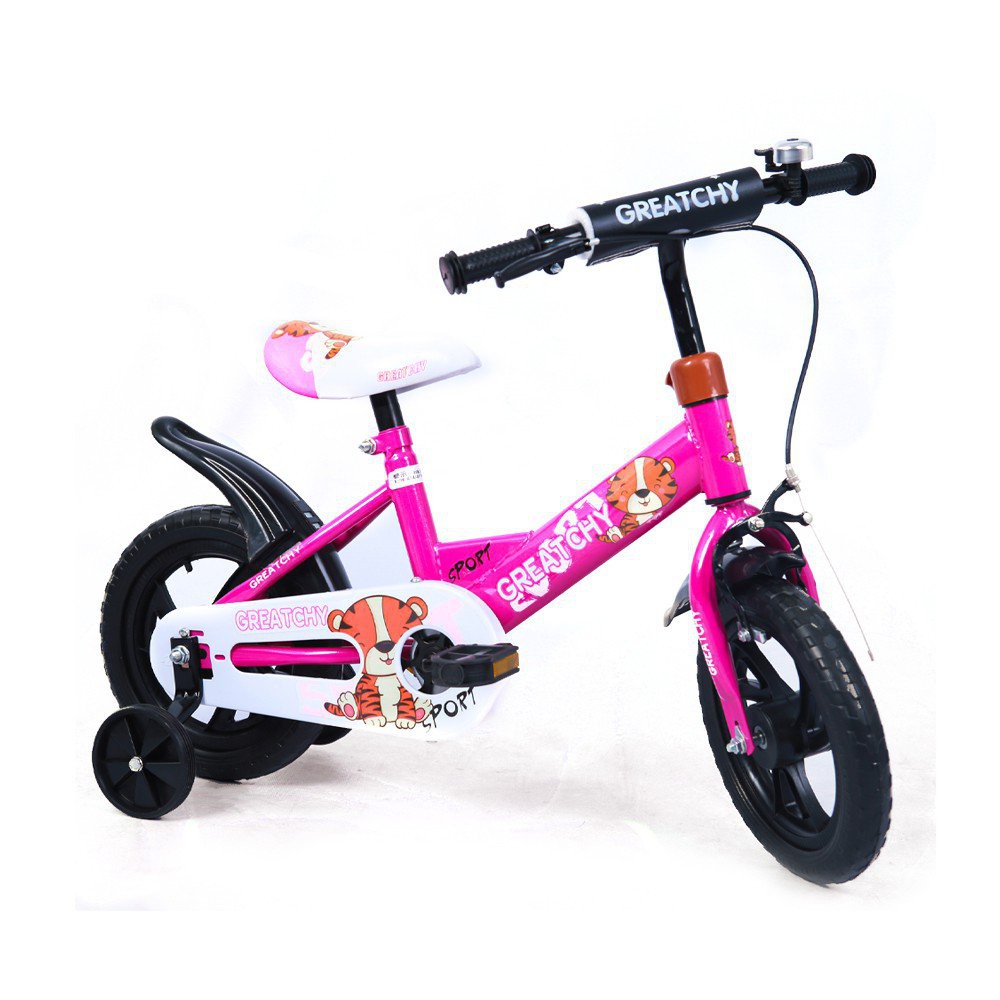 จักรยาน ลายเสือ จักรยานเด็ก 12นิ้ว โครงเหล็ก ลายไฟ เหมาะสำหรับเด็ก 1.5-3 ขวบ 7NWF