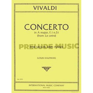 (โค้ดINCSM2Lลด70฿) (Violin and Piano) Vivaldi, A: Violin Concerto A major op.9/2 RV345 (IMC3392)
