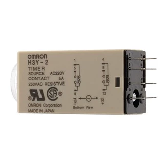 H3Y-2 H3Y-4 h3y2 h3y4 ทามเมอร์รีเลย์ Timer สวิตช์หน่วงเวลาตัวจับเวลา 5S- 60M เวลา 12V 24v 220v
