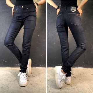 SUP008 (W) กางเกงยีนส์ผู้หญิง ทรงกระบอกเล็กปลายออกเดฟ SLIM Womens Jeans ปั๊มน้ำมันแก๊สโซลีน (Gasoline &amp; Garage) (SUP)