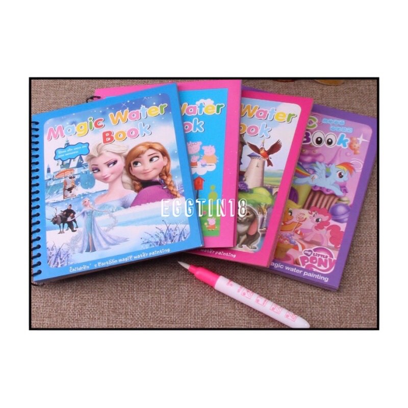 Kids Magic Water Painting Book Colouring Education Doodle Painting Book Reusable Buku Luisan Air Sih
