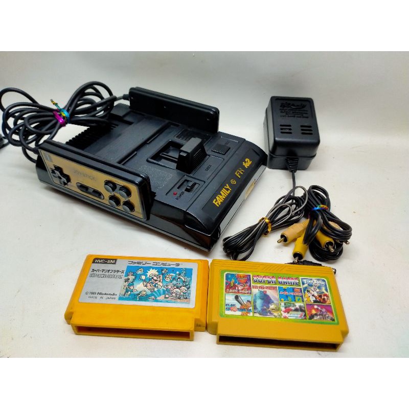 Family FR102 Black งานแท้งานไทยชุดไฟไทยพร้อมเล่น ระบบ AVเดิมๆ ตลับมารีโอ้แท้และเกมรวมๆ ระบบจอยแบบโทโ