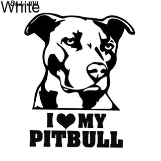 Emden Cartoon I Love My pitbulldog สติ๊กเกอร์ติดรถยนต์กันน้ำ