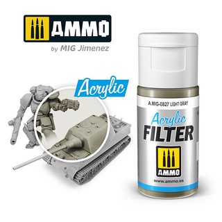 Ammo By MIG - AMIG0827 ACRYLIC FILTER Light Gray