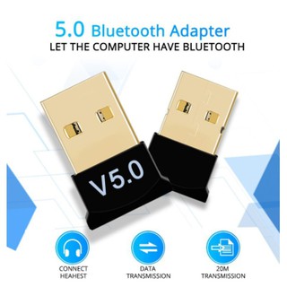 อะแดปเตอร์ USB Bluetooth 5.0เครื่องส่งสัญญาณบลูทูธตัวรับสัญญาณBluetooth Dongle ไร้สาย USB อะแดปเตอร์สำหรับPC คอมพิวเตอร์