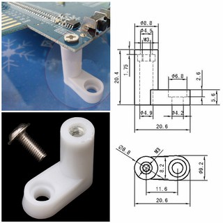 ☀S☀40Pcs/Set L Type PCB Mounting Feet with Screw for Arcade JAMMA MAME G