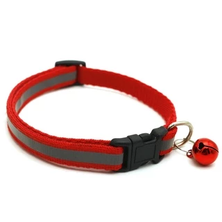ปลอกคอแมวแบบ Snap-On ที่สามารถปรับได้คุ้มค่าพร้อมกระดิ่งสะท้อนแสงปลอกคอไนลอนแข็งแรงสําหรับลูกแมวแมวสัตว์เลี้ยงอุปกรณ์สร้อยคอแมว