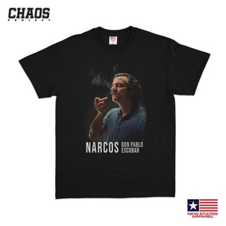 เสื้อยืดโอเวอร์ไซส์Narcos - PABLO ESCOBAR ควันบุหรี่ | เสื้อยืด พิมพ์ลายภาพยนตร์S-4XL