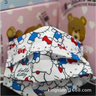 หน้ากากอนามัยเด็กลายคิตตี้ หนา 3 ชั้น แพคละ 1 ชิ้น