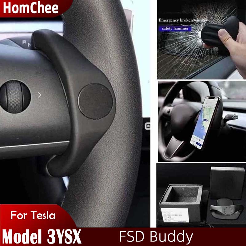 Tesla อุปกรณ์เสริมFor Tesla Model 3 Y 20162022 FSD buddy Steering Wheel Booster Model S X 2022 Autoi