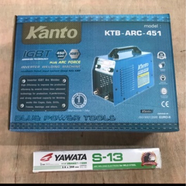 KANTO ตู้เชื่อมอินเวอร์ 450A #KT-ARC-451 แถมลวดเชื่อมกัลวาไนซ์YAWATA 2กก. (แทน KT-IGBT-451 ตู้ขาว)