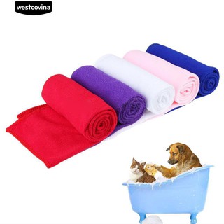 Fast Drying Pet Puppy หมาแมวผ้าเช็ดตัวผ้าไมโครไฟเบอร์การดูดซับน้ำ