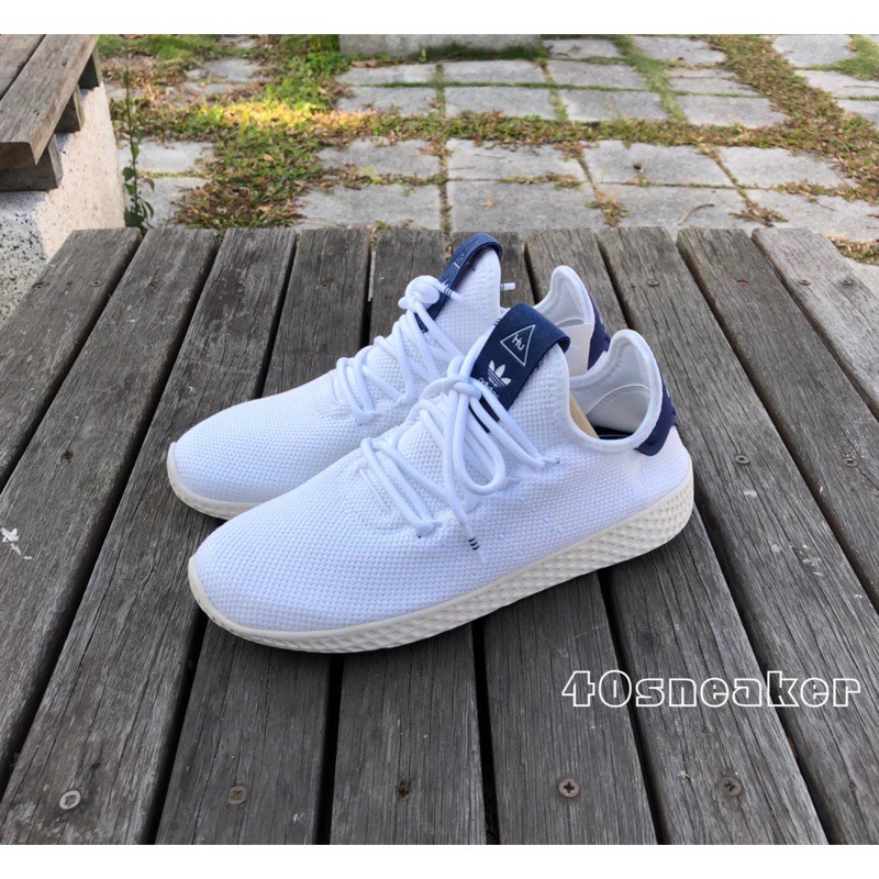 clon libertad Carrera Adidas Pharrell Williams Tennis HU White Blue DB2559 | Shopee Thailand