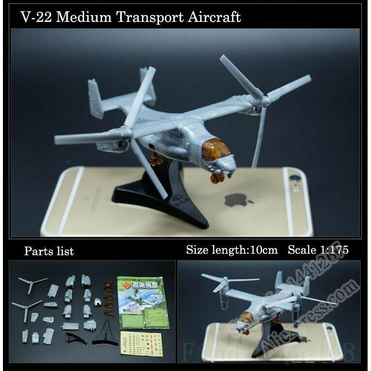 ฟิกเกอร์4 D V - 22 Osprey V - 22 Fighter Assed โมเดลตัวต่อของเล่นสําหรับเด็ก
