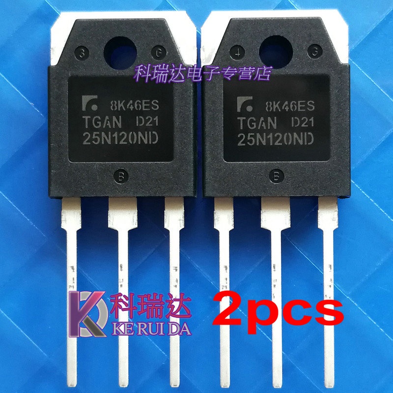 2 ชิ้น TGAN25N120ND 25N120ND 25N120N IGBT 1200V 25A TO3P ใหม่บน