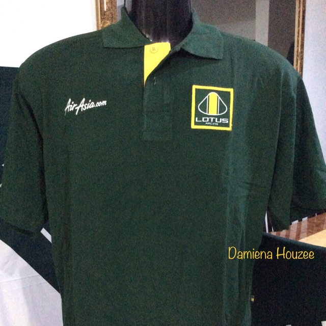 เสื้อยืดโปโลสีเขียว Lotus Racing Airasia