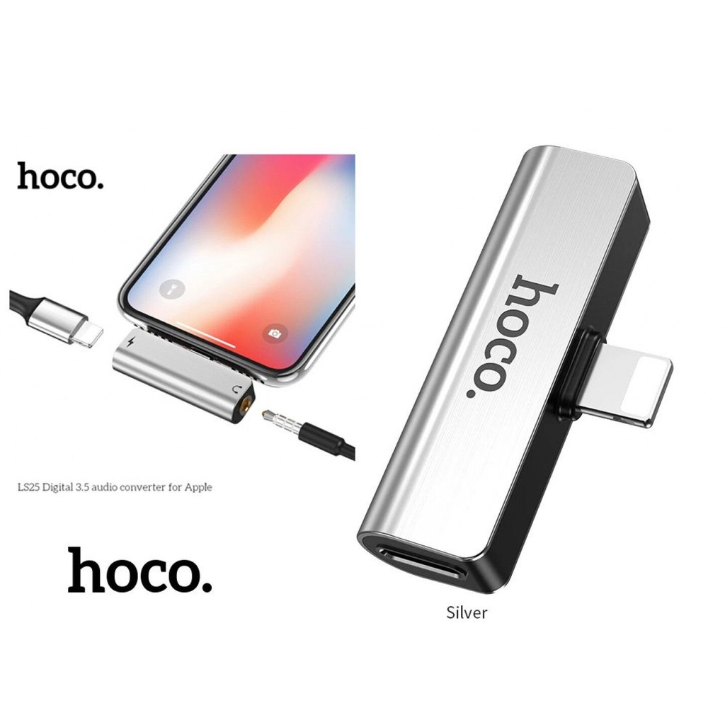 Hoco รุ่น Ls25 Adapter ตัวแปลงไอโฟน หัวแปลง สายชาร์จ Lightning+