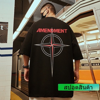 เสื้อยืดแขนสั้น ผ้าฝ้าย ขนาดใหญ่ โอเวอร์ไซซ์ สไตล์ฮิปฮอป สตรีท สําหรับผู้ชาย ไซซ์ S - 7XL