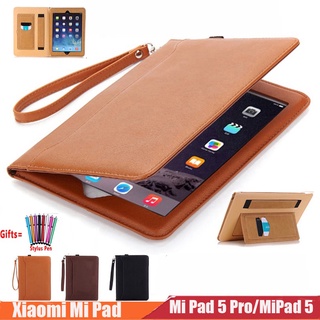 Xiaomi Pad 5 Pro Mipad 5 2021 11 นิ้ว Mipad 4 Plus เคสหนัง Pu แบบตั้งได้พร้อมสายคล้องข้อมือ