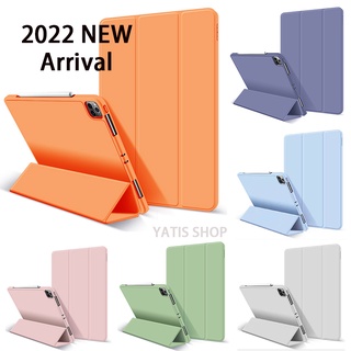 🌹สำหรับ iPad Case 2022🌹 foriPad10.2 gen7/8 iPad case iPad Air3 10.5 พร้อมช่องเสียบปากกาฝาหลังใส กรณีgen9 Pro11 2021 Air4