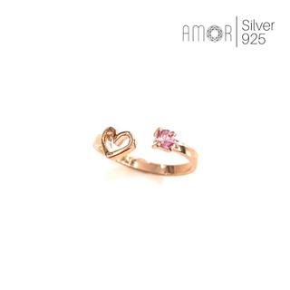 แหวนเงินแท้ 925 ฝังพลอยพิ้งค์แซฟไฟร์(Pink Sapphire) สวยหวาน น่ารักมากๆๆค่ะ วงนี้สามารถใส่ได้ตั้งแต่ไซส์ 48-53