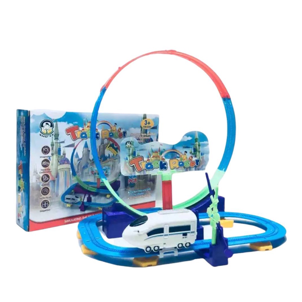 Worktoys99 ชุดรถไฟตีลังกา Track Racer No.661j-7