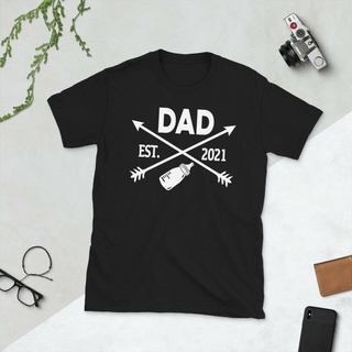 เสื้อยืดคอกลมcrew neckDad Est ของขวัญสุดฮา สําหรับคุณพ่อ โปรโมชั่นใหม่S-4XL