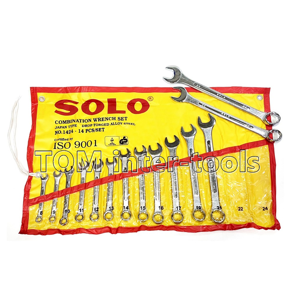 ประแจแหวนข้าง Solo เบอร์ 8-24 ประแจชุด 14 ตัว