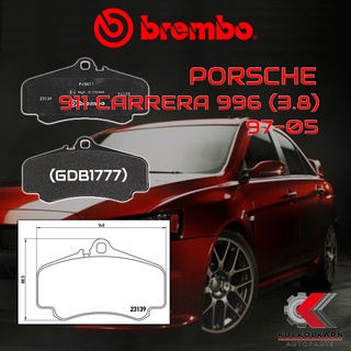 ผ้าเบรคหน้า BREMBO 911 CARRERA 996 (3.8) ปี 97-05 (P65011B)