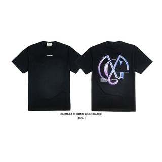 GMT165-1 CHROME LOGO BLACK เสื้อยืดสีดำ