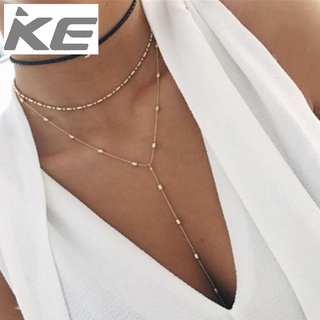 Simple moon pendant necklace popular all-match three-clavicle chain for girls for women low p