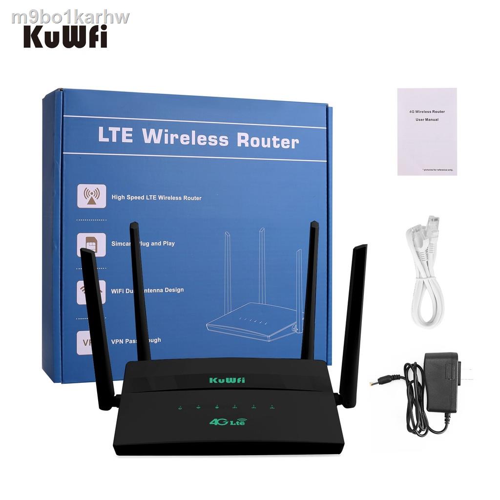 ☸ KuWFi 4G WiFi Router 150Mbps Support 32 Users RJ45 WAN LAN Wireless ...