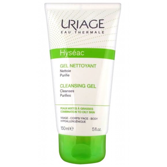 Uriage Hyseac Cleansing Gel 150 ml. ผลิตภัณฑ์ทำความสะอาดควบคุมความมัน ลดการเกิดสิว