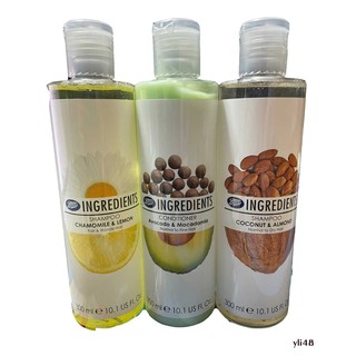 BOOTS INGREDIENTS บู๊ทส์ อินกรีเดียนส์ แชมพู ครีมนวด 300ml (ขวดใหญ่)