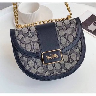 Coach ALIE SADDLE BAG IN SIGNATURE JACQUARD