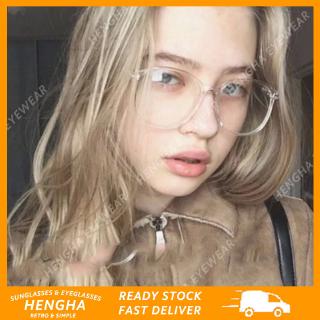 【HENGHA】ขายส่ง【พร้อมสต็อก】Ins แฟชั่นสแควร์แว่นตาผู้หญิง / ผู้ชายทอม