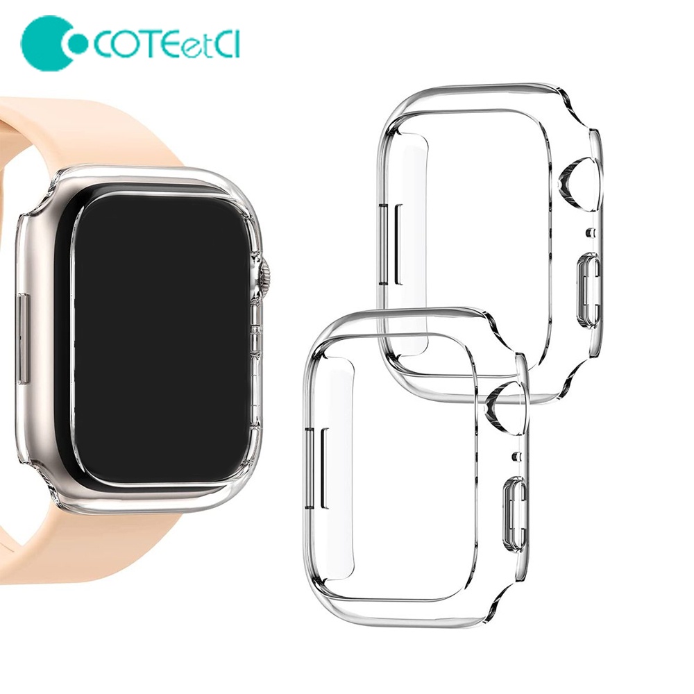 Coteetci เคสใสขอบเครื่อง ใช้สำหรับ Apple Watch Ultra / 45mm / 41mm