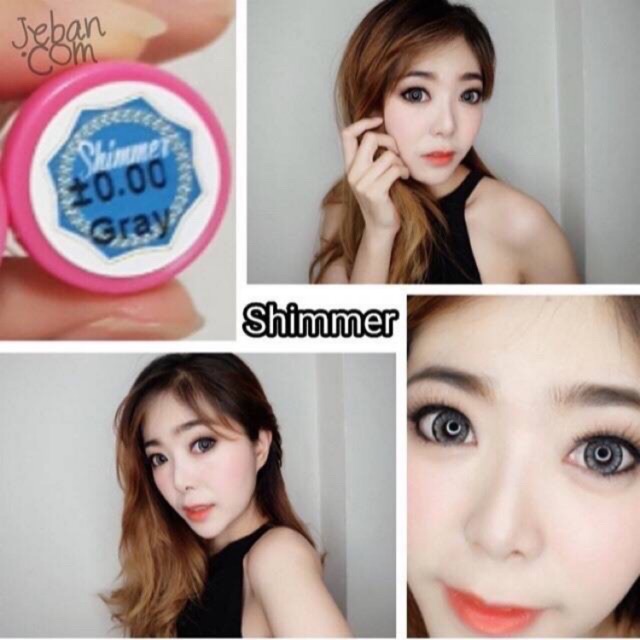 บิ๊กอาย สีเทา (2) Chimmer / Icy-X / Trap / Shimmer Gray Bigeyes คอนแทคเลนส์ Contact Lens เกล็ดหิมะ