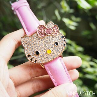 นาฬิกาข้อมือ Kitty ฝาประดับเพชร ⌚💎