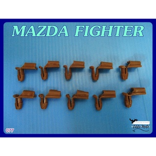 MAZDA FIGHTER INNER DOOR OPENNER LOCKING CLIP SET "BROWN" (10 PCS) (077)  // กิ๊บมือเปิดใน สีน้ำตาล เซ็ท 10 ตัว