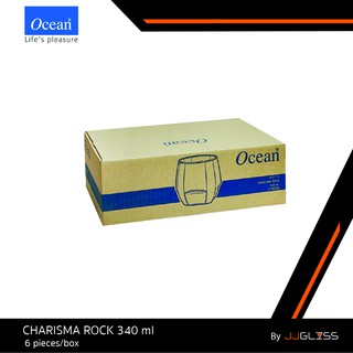 JJGLASS - (Ocean) B17112 Charisma Rock [1 กล่อง บรรจุ 6 ใบ] - แก้วน้ำ เหมาะสำหรับใช้บนโต๊ะอาหาร