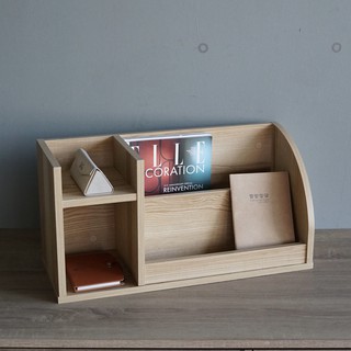 Inhome Furniture ชั้นวางหนังสือ ชั้นวาง สีซีเมนต์ Pocket Book Shelf ชั้นวางของ SS-6004