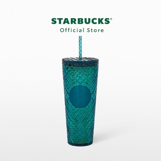 Starbucks Jeweled Blue Holiday Cold Cup 24oz. ทัมเบลอร์พลาสติกสตาร์บัคส์เฉดสีเขียวน้ำเงิน ขนาด 24ออนซ์ A11127043