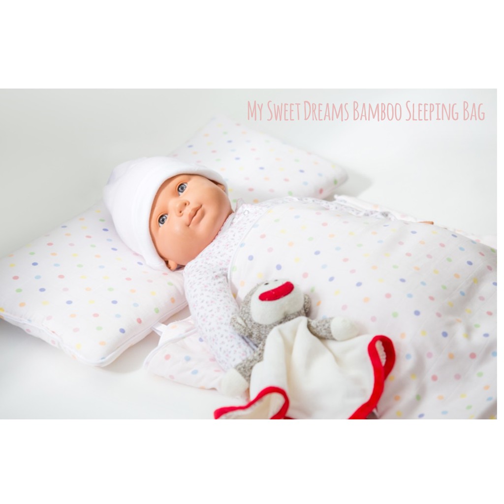 Iflin Baby - ถุงนอนใยไผ่พร้อมหมอนไซส์เด็กแรกเกิด (My Sweet Dreams Bamboo Sleeping Bag) - ของใช้เด็ก 89Ec
