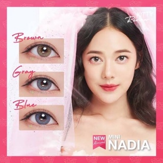 ✨ mini nadia gray โทนฟ้า(Kitty Kawaii) ขนาดมินิ mini ☀️กรองแสง uv ✔️เลนส์แท้จดทะเบียนถูกต้อง (บิ๊กอาย คอนแทคเลนส์ Bigeye