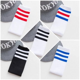 ถุงเท้าแบบยาวสำหรับเด็ก กันยุง แนวสปอร์ต สไตล์นักเรียนญี่ปุ่น SOCKS