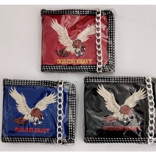 กระเป๋าสตางค์ผู้ชาย | 2พับเล็ก | (ลายนกอินทรีย์ 1 พร้อมโซ่คล…